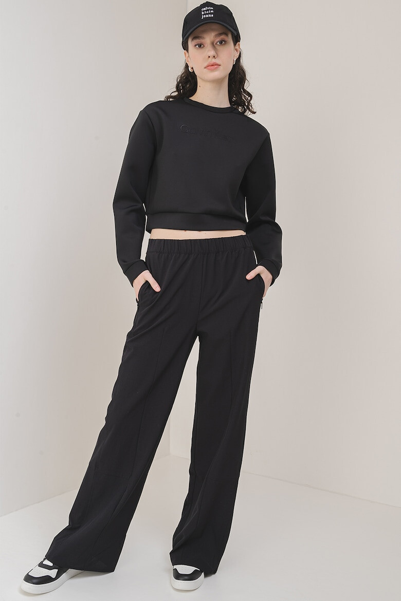 CALVIN KLEIN Къс суитшърт с лого - Pepit.bg