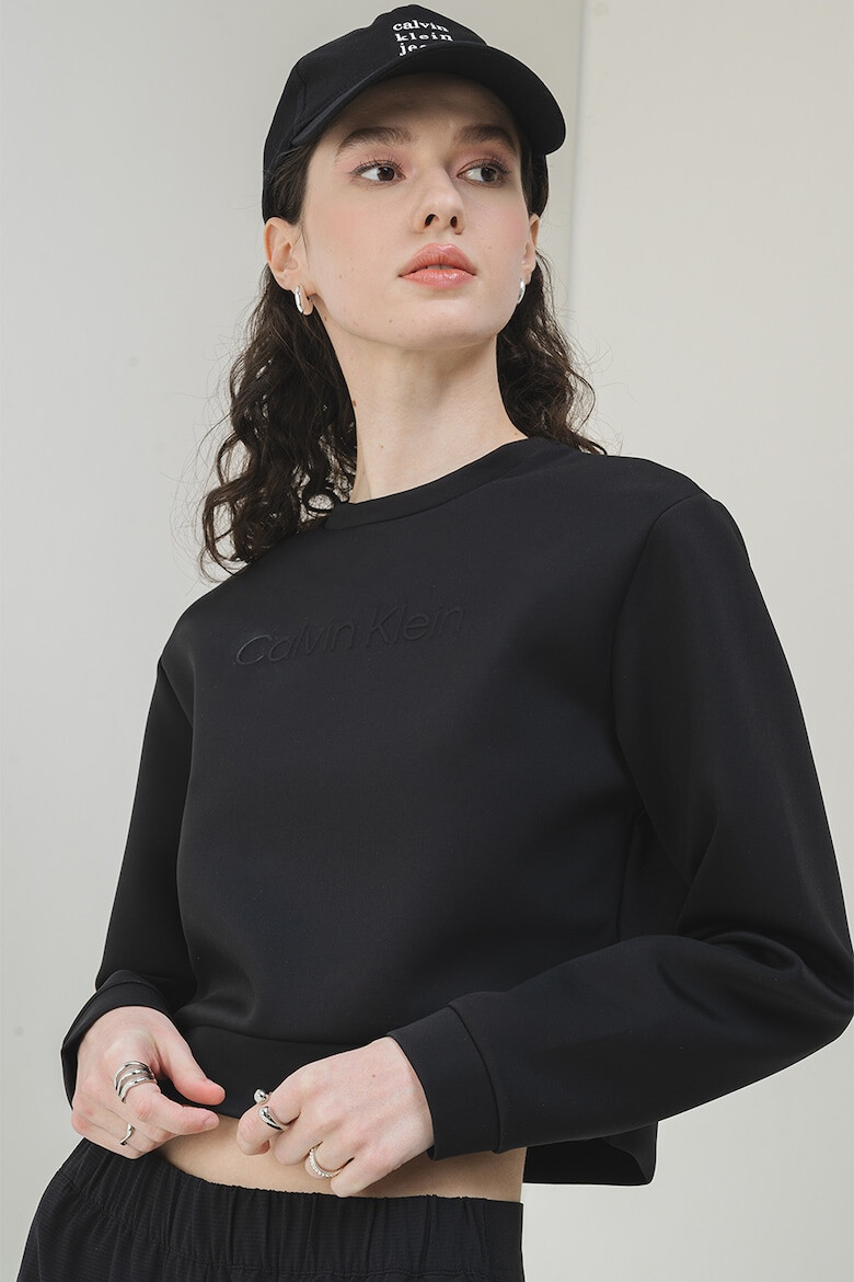 CALVIN KLEIN Къс суитшърт с лого - Pepit.bg