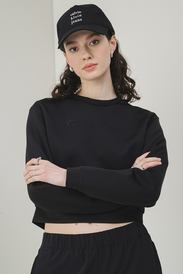 CALVIN KLEIN Къс суитшърт с лого - Pepit.bg