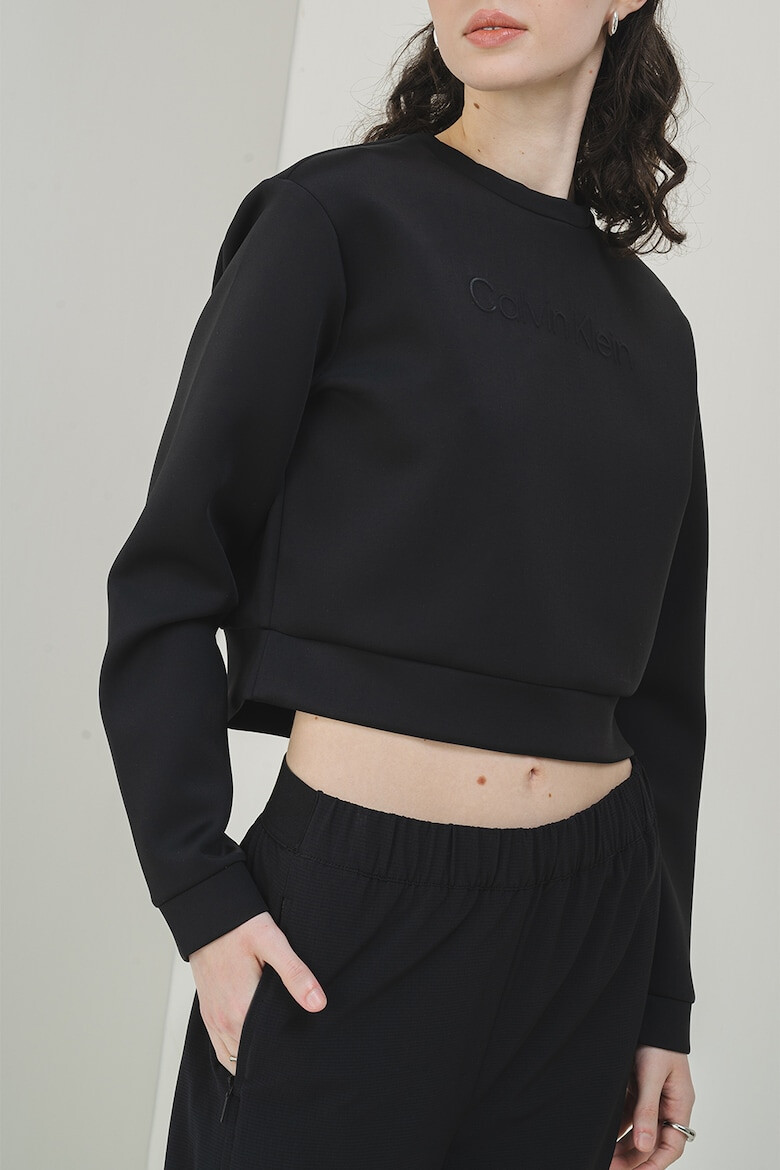 CALVIN KLEIN Къс суитшърт с лого - Pepit.bg