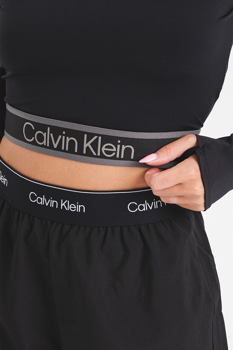 CALVIN KLEIN Къса фитнес блуза с мрежа - Pepit.bg