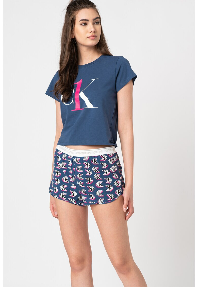CALVIN KLEIN Къса пижама с лого - Pepit.bg