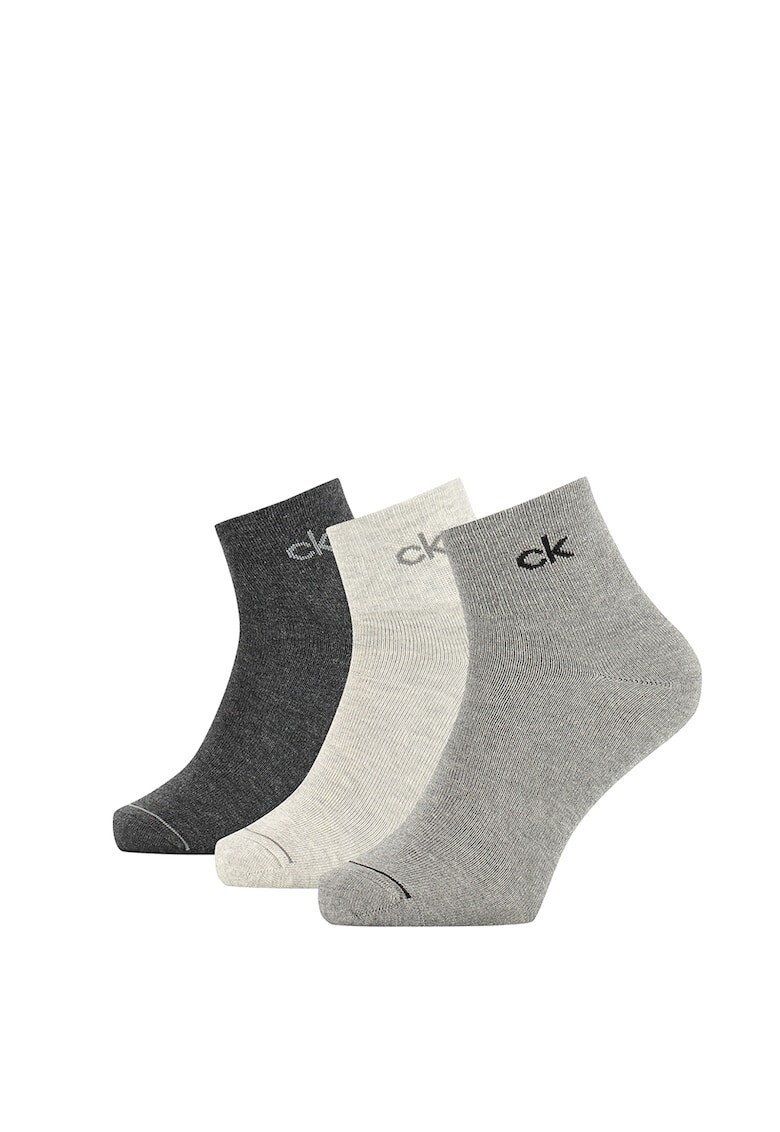 CALVIN KLEIN Къси чорапи - 3 чифта - Pepit.bg