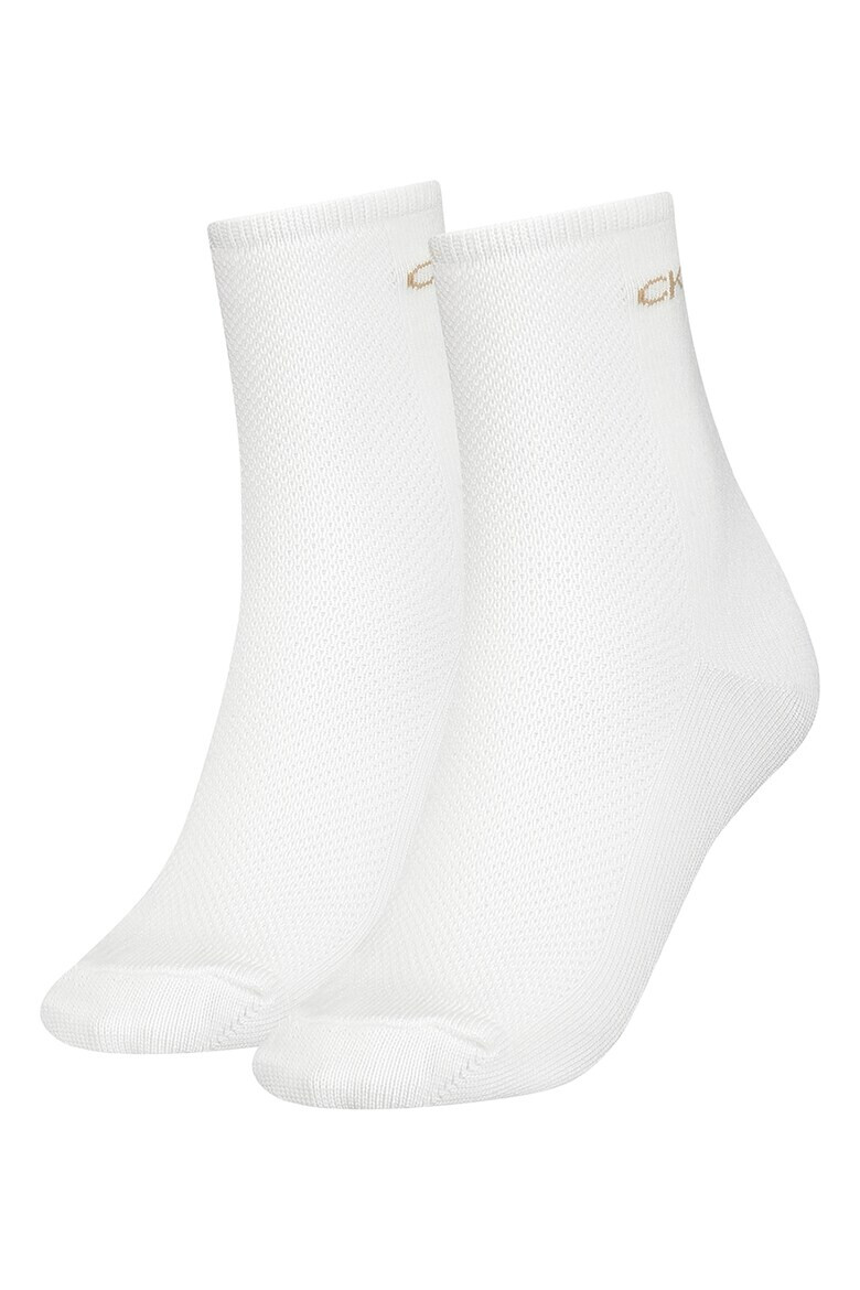 CALVIN KLEIN Къси чорапи с лого - 2 чифта - Pepit.bg