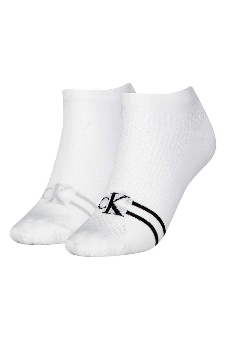 CALVIN KLEIN Къси чорапи с лого - 2 чифта - Pepit.bg