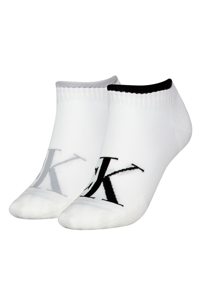 CALVIN KLEIN Къси чорапи с лого - 2 чифта - Pepit.bg