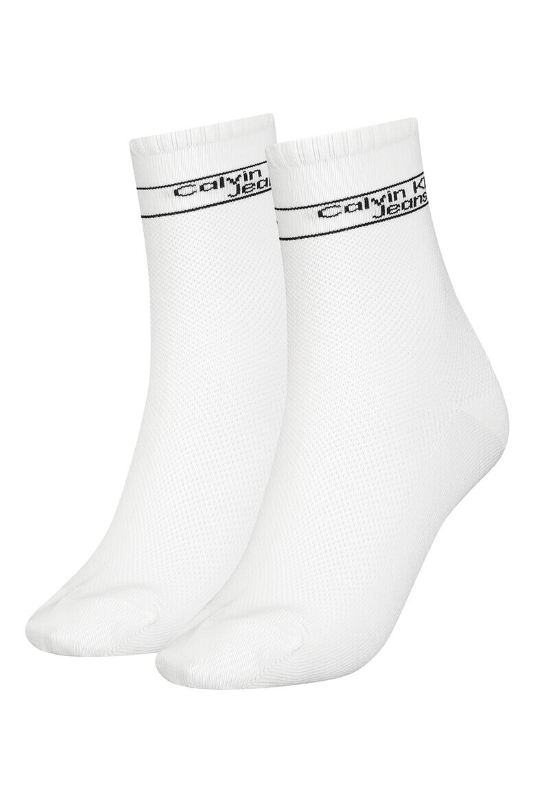 CALVIN KLEIN Къси чорапи с лого - 2 чифта - Pepit.bg