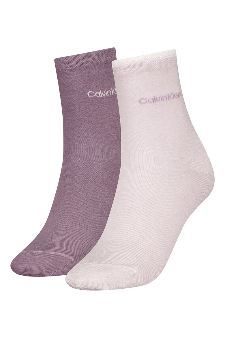 CALVIN KLEIN Къси чорапи с лого - 2 чифта - Pepit.bg