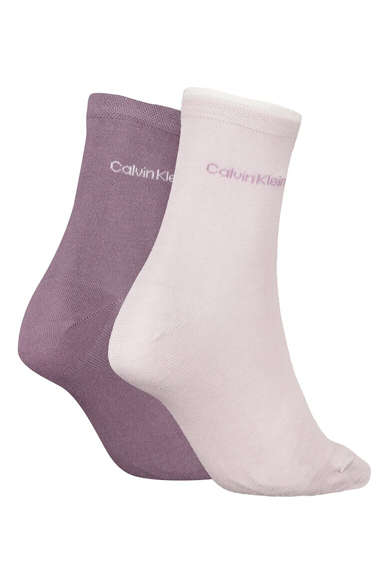 CALVIN KLEIN Къси чорапи с лого - 2 чифта - Pepit.bg
