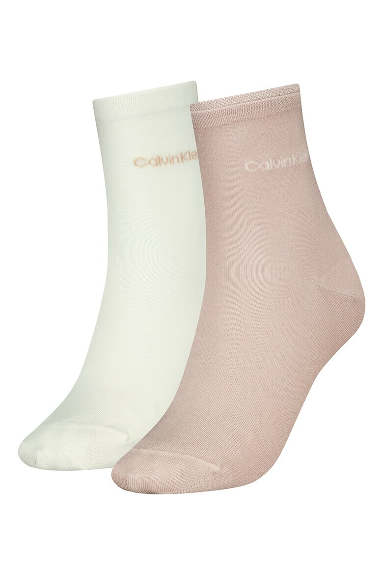 CALVIN KLEIN Къси чорапи с лого - 2 чифта - Pepit.bg