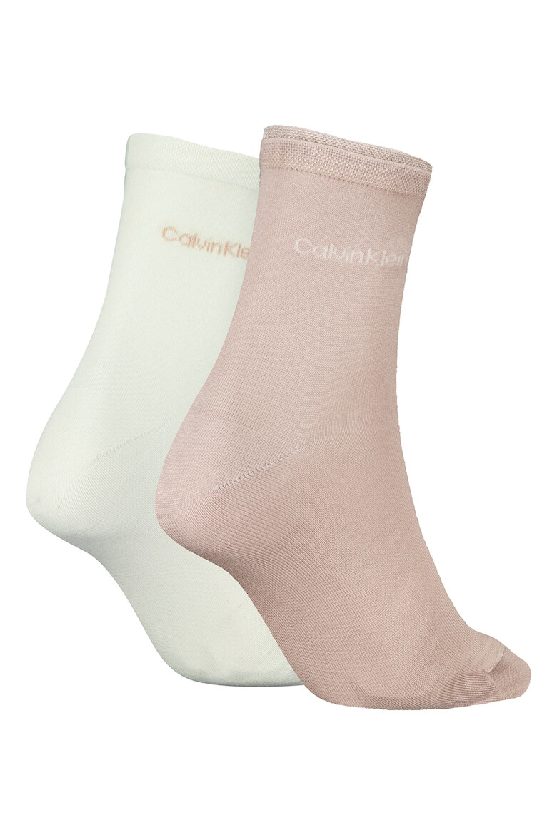 CALVIN KLEIN Къси чорапи с лого - 2 чифта - Pepit.bg