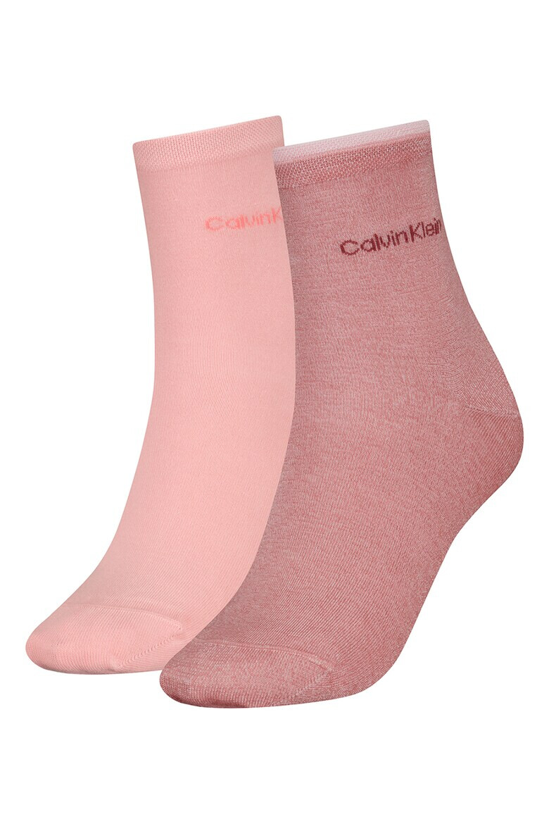 CALVIN KLEIN Къси чорапи с лого - 2 чифта - Pepit.bg