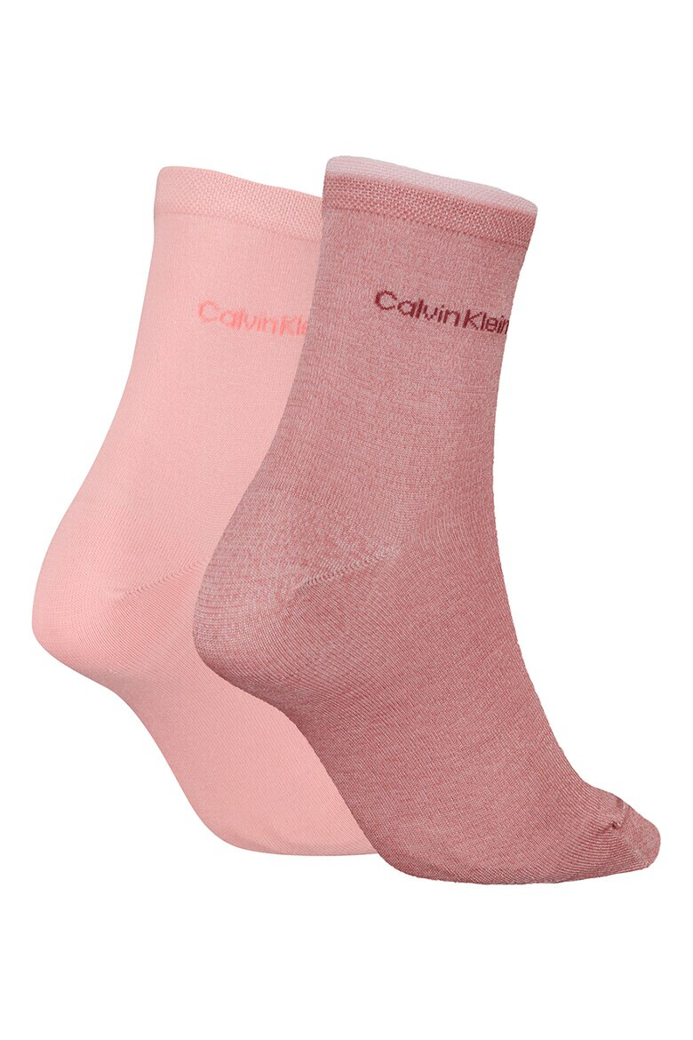 CALVIN KLEIN Къси чорапи с лого - 2 чифта - Pepit.bg