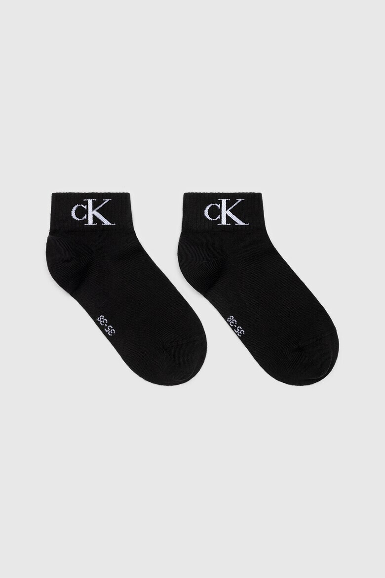 CALVIN KLEIN Къси чорапи с лого - 2 чифта - Pepit.bg