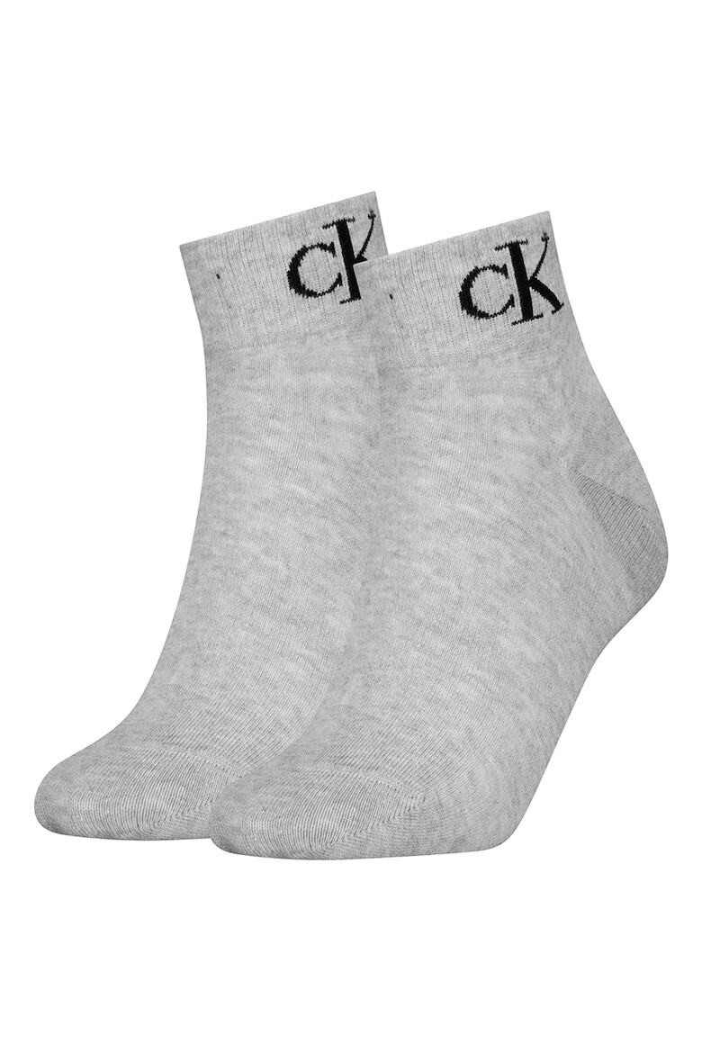 CALVIN KLEIN Къси чорапи с лого - 2 чифта - Pepit.bg