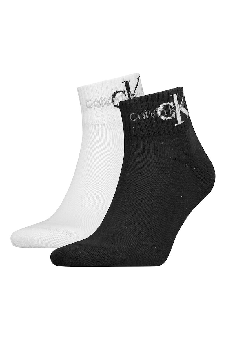 CALVIN KLEIN Къси чорапи с лого - 2 чифта - Pepit.bg