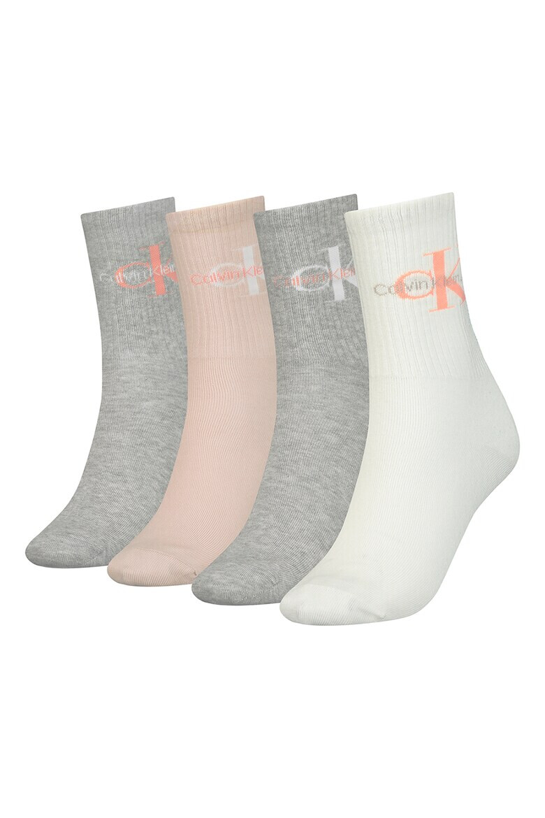 CALVIN KLEIN Къси чорапи с лого - 4 чифта - Pepit.bg