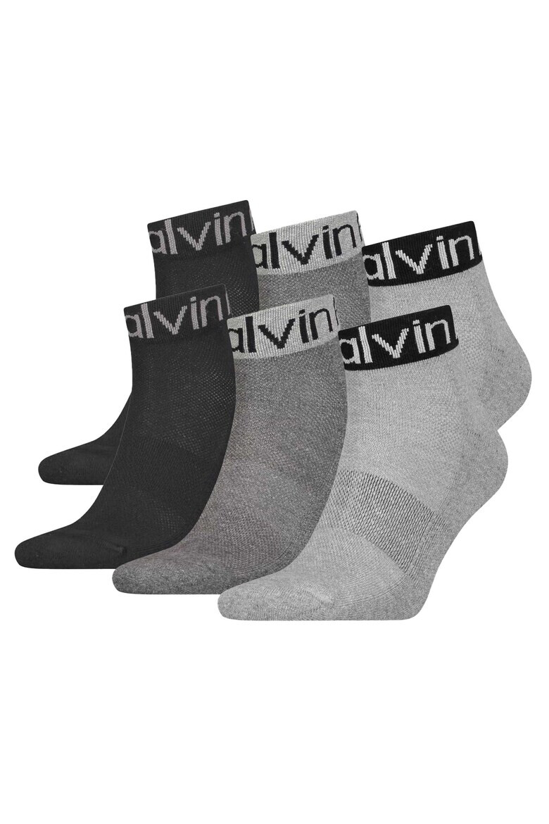 CALVIN KLEIN Къси чорапи с лого - 6 чифта - Pepit.bg