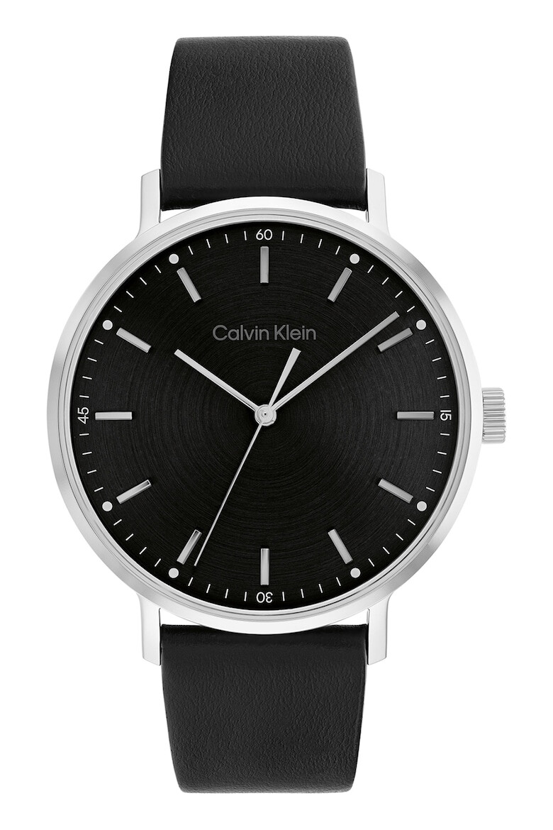 CALVIN KLEIN Кварцов часовник с кожена каишка - Pepit.bg