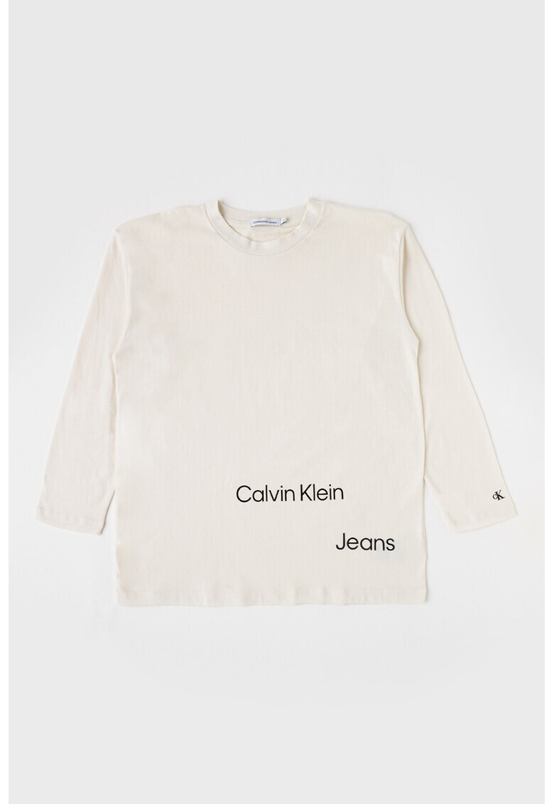 CALVIN KLEIN Памучна блуза с лого - Pepit.bg
