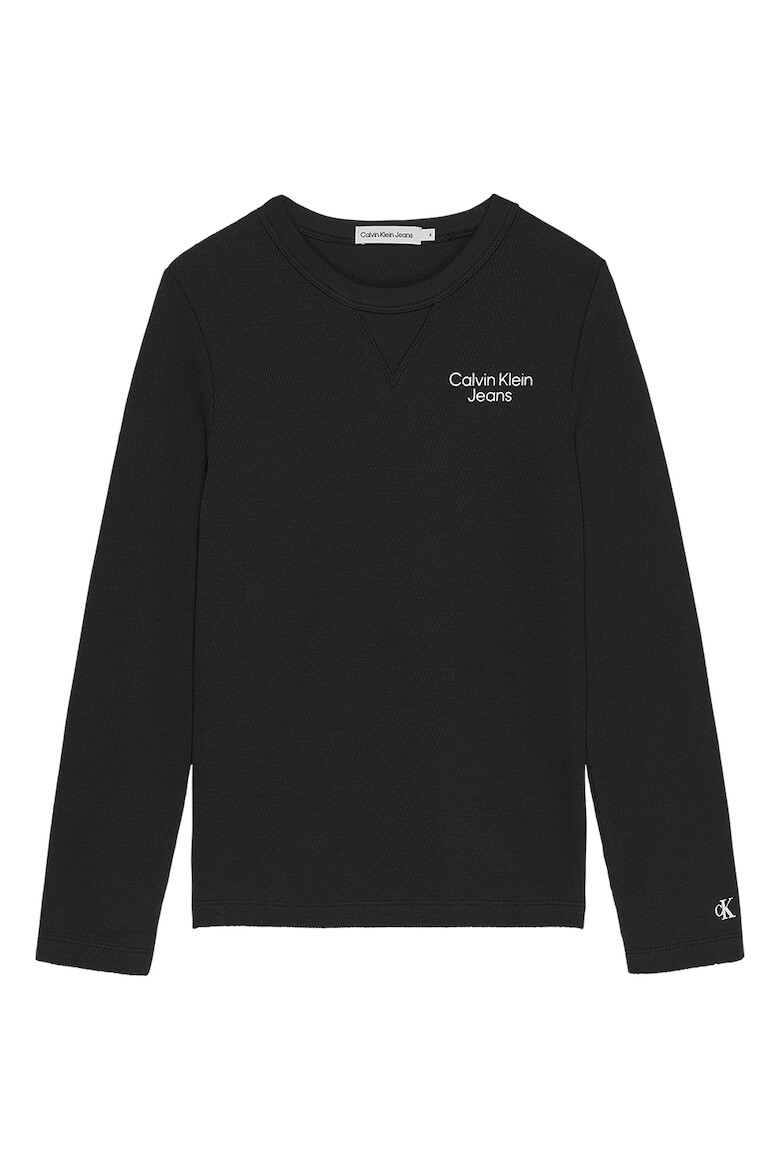 CALVIN KLEIN Памучна блуза с лого - Pepit.bg