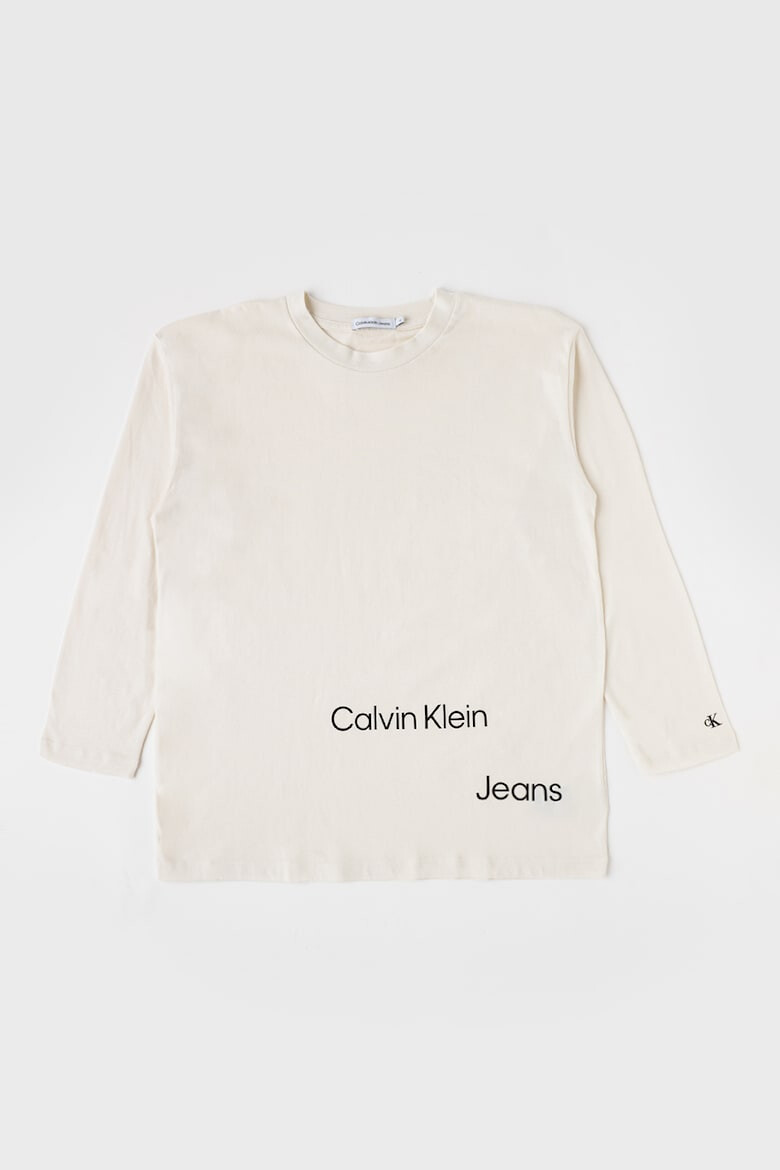CALVIN KLEIN Памучна блуза с лого - Pepit.bg