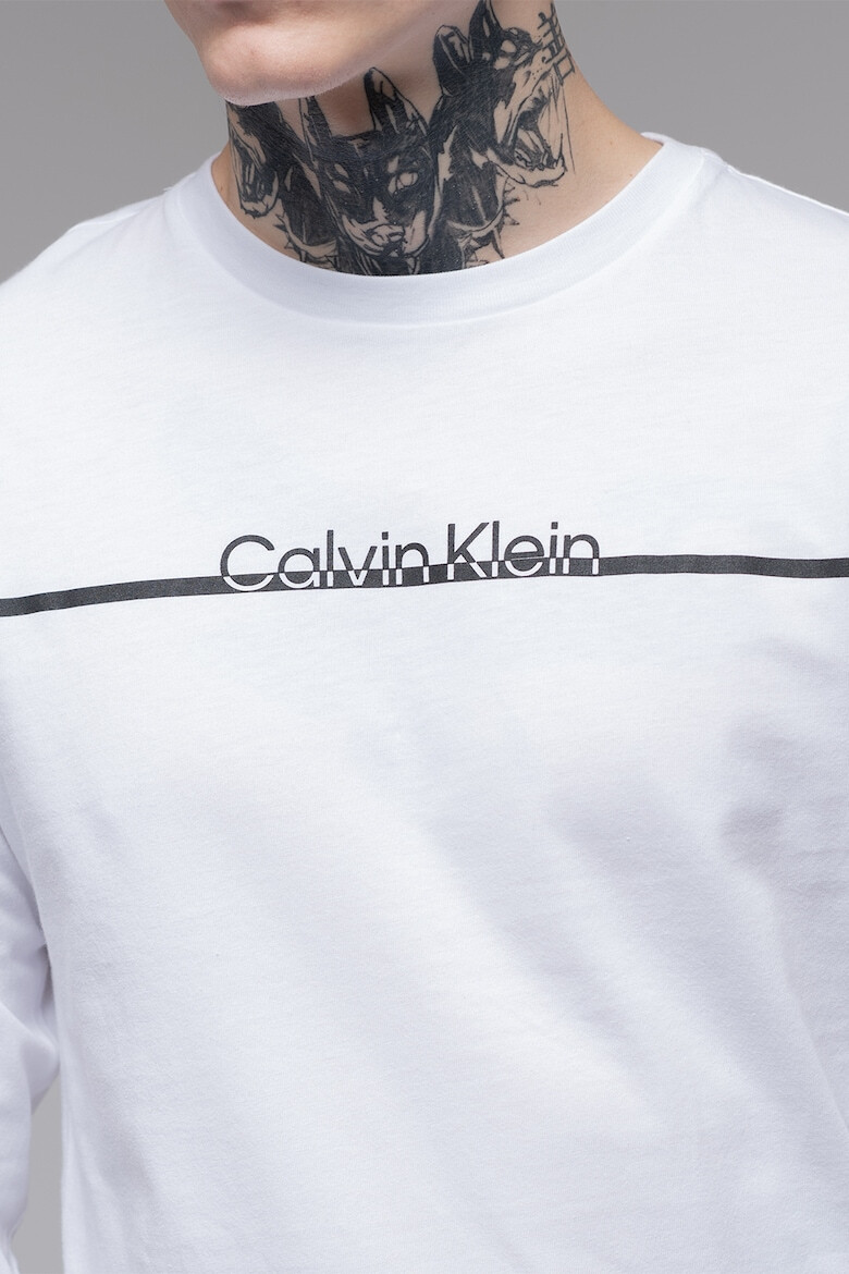 CALVIN KLEIN Памучна блуза с лого - Pepit.bg