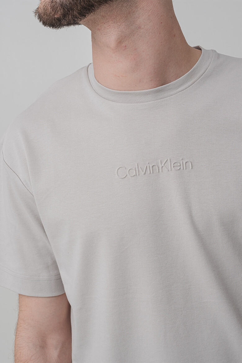 CALVIN KLEIN Памучна тениска - Светло кафяво - Pepit.bg