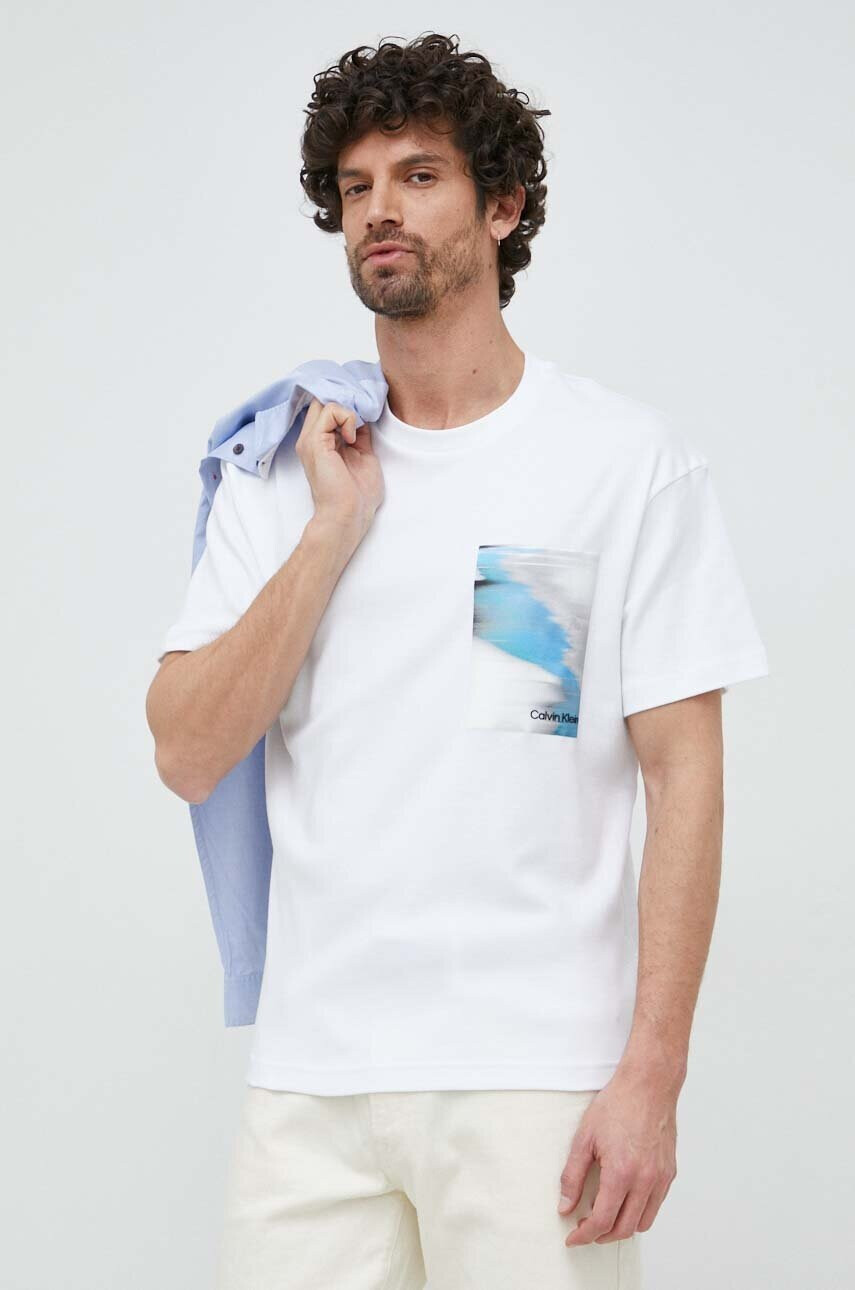 CALVIN KLEIN Памучна тениска - Pepit.bg