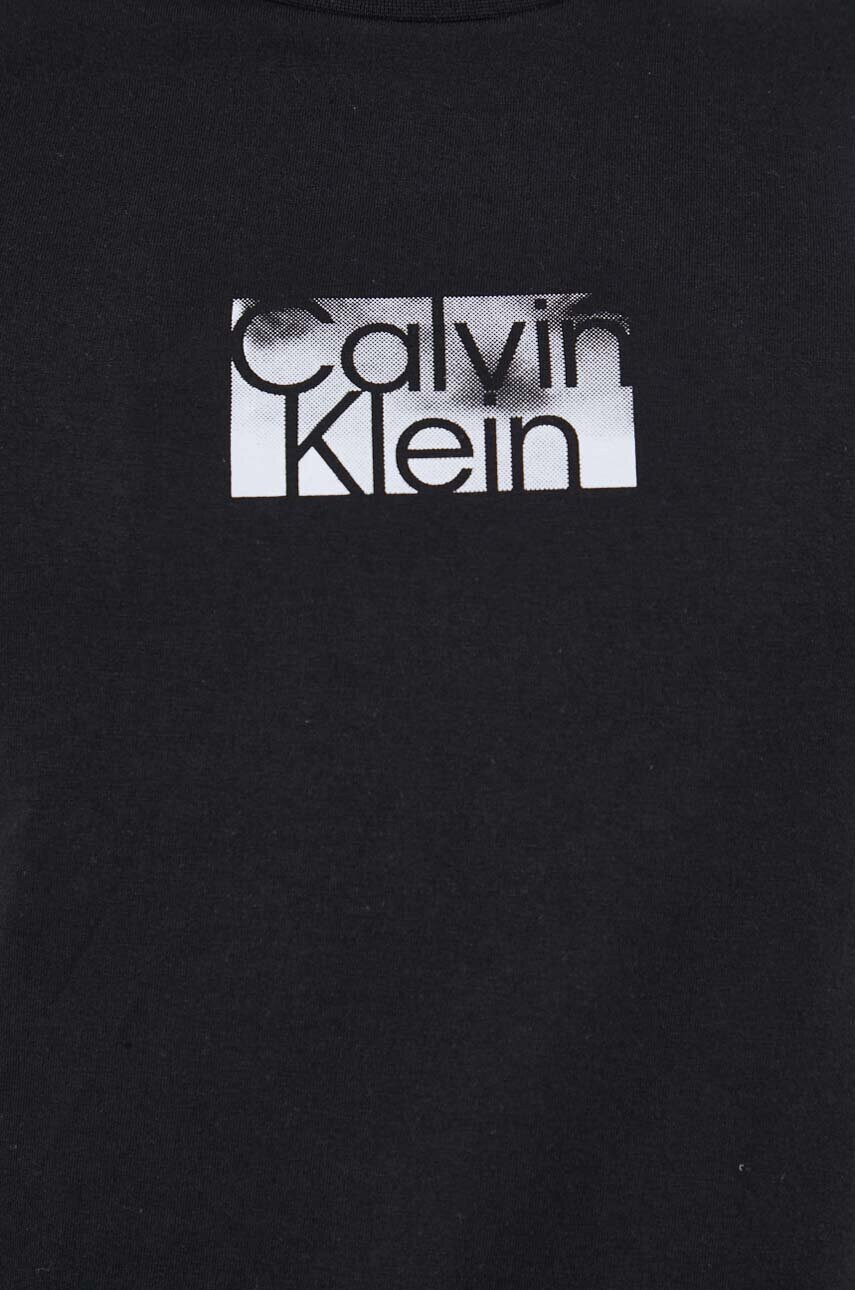 CALVIN KLEIN Памучна тениска - Черен - Pepit.bg