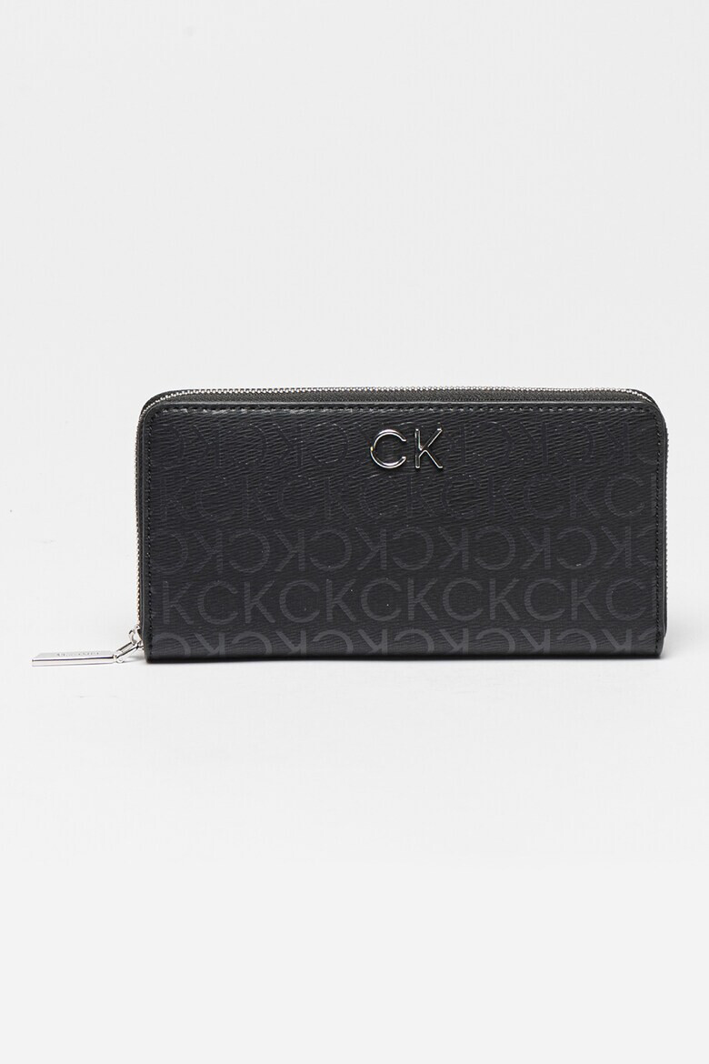 CALVIN KLEIN Портфейл с цип и монограм - Pepit.bg