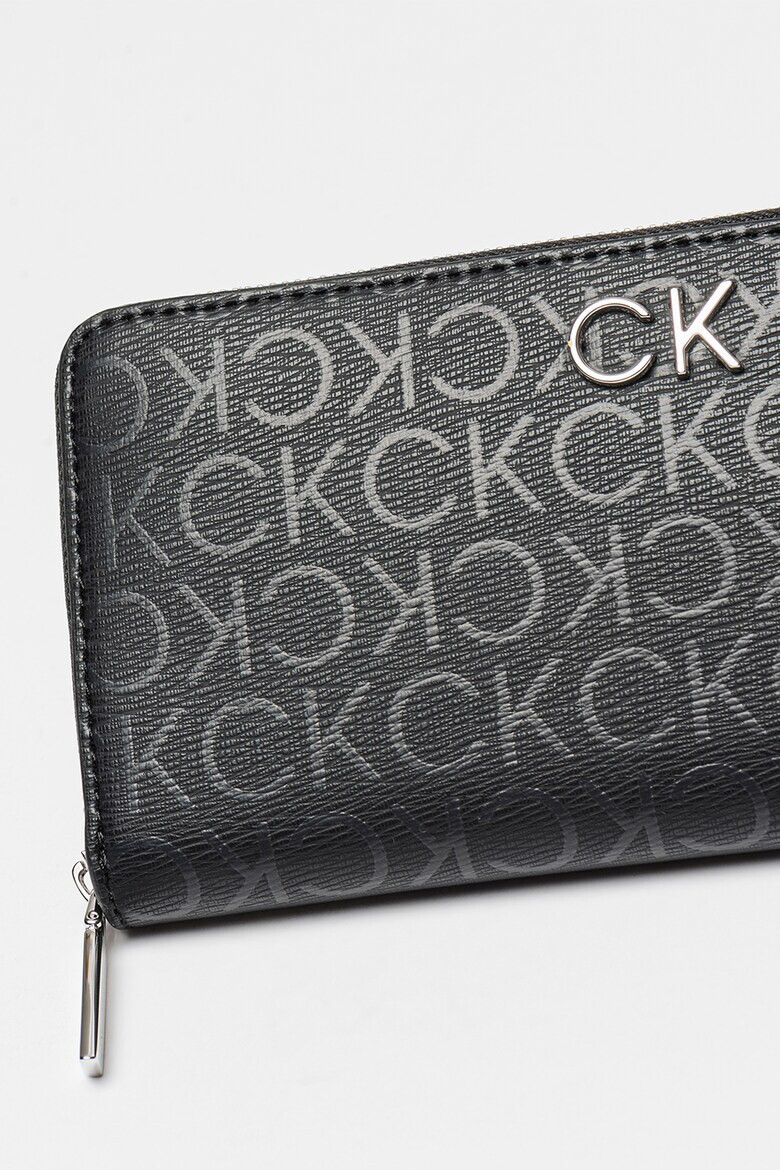 CALVIN KLEIN Портфейл с цип и монограм - Pepit.bg