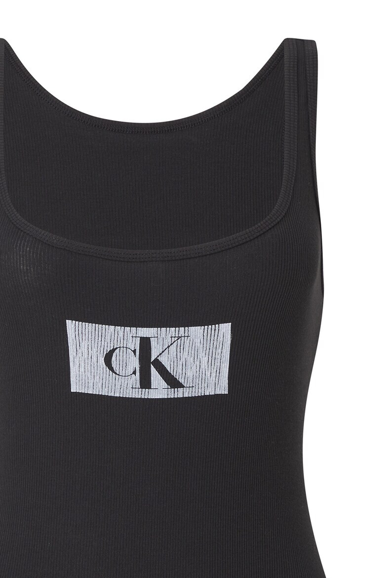 CALVIN KLEIN Рипсено боди с лого - Pepit.bg