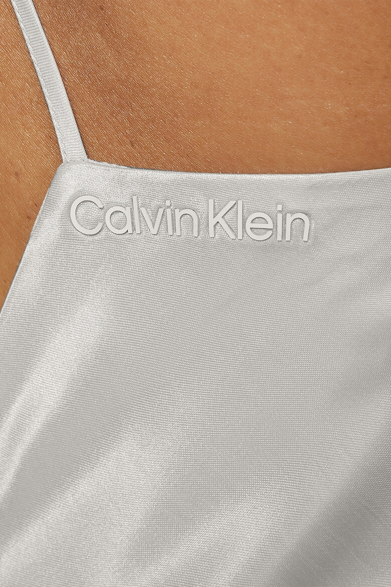 CALVIN KLEIN Сатинирана рокля с квадратно деколте - Pepit.bg