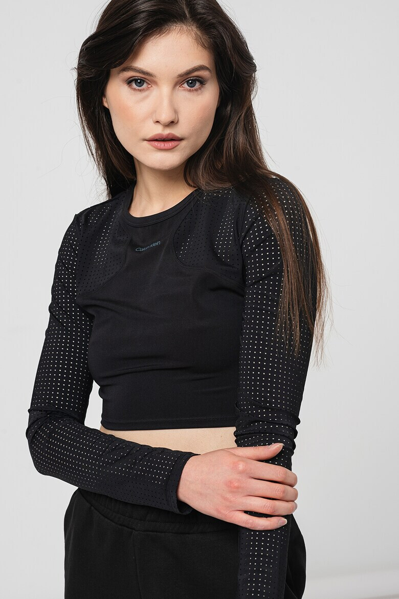 CALVIN KLEIN Скъсена фитнес блуза - Pepit.bg