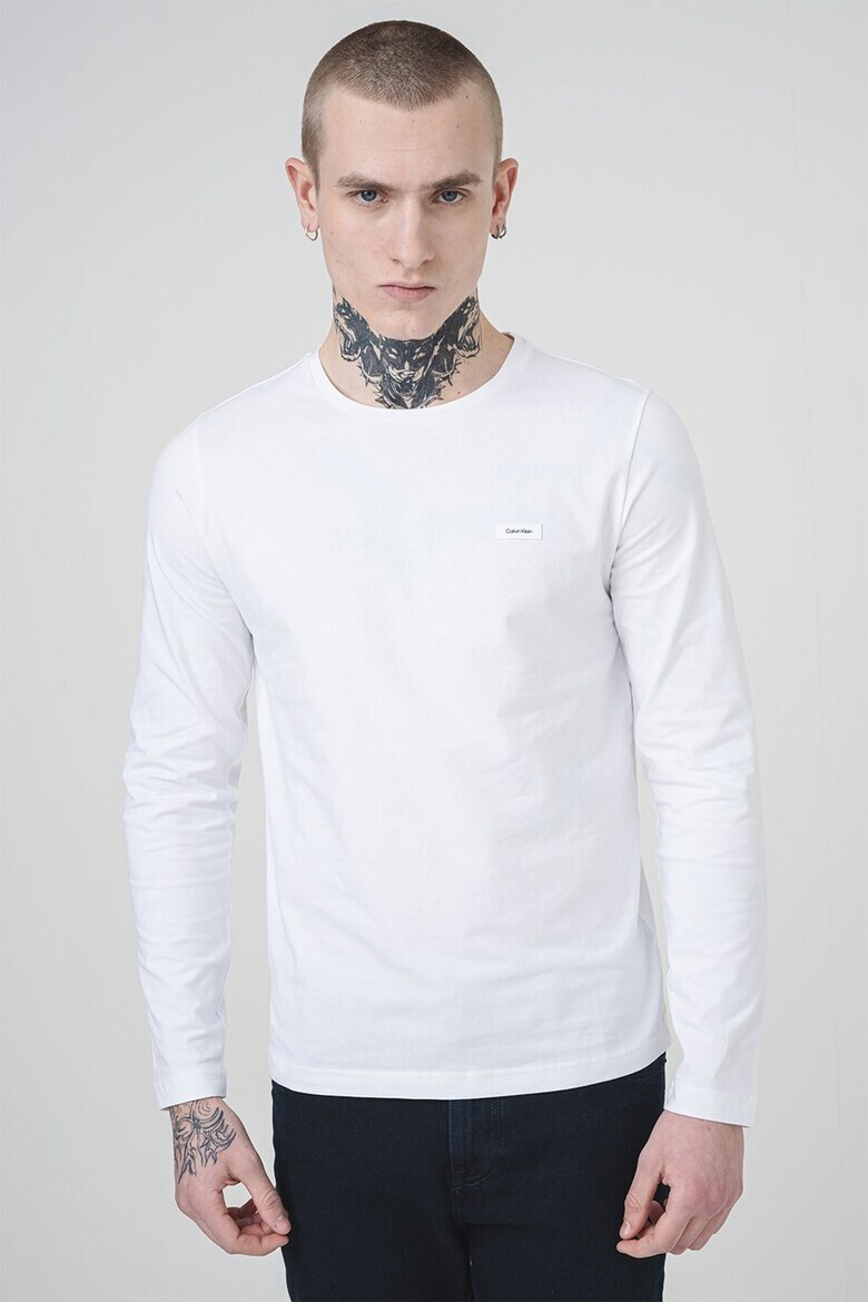 CALVIN KLEIN Слим блуза с овално деколте - Pepit.bg