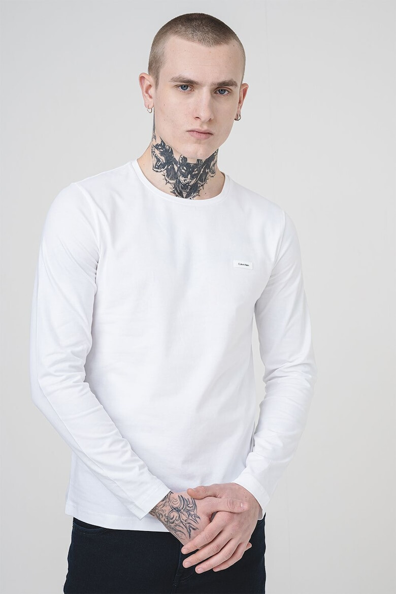 CALVIN KLEIN Слим блуза с овално деколте - Pepit.bg