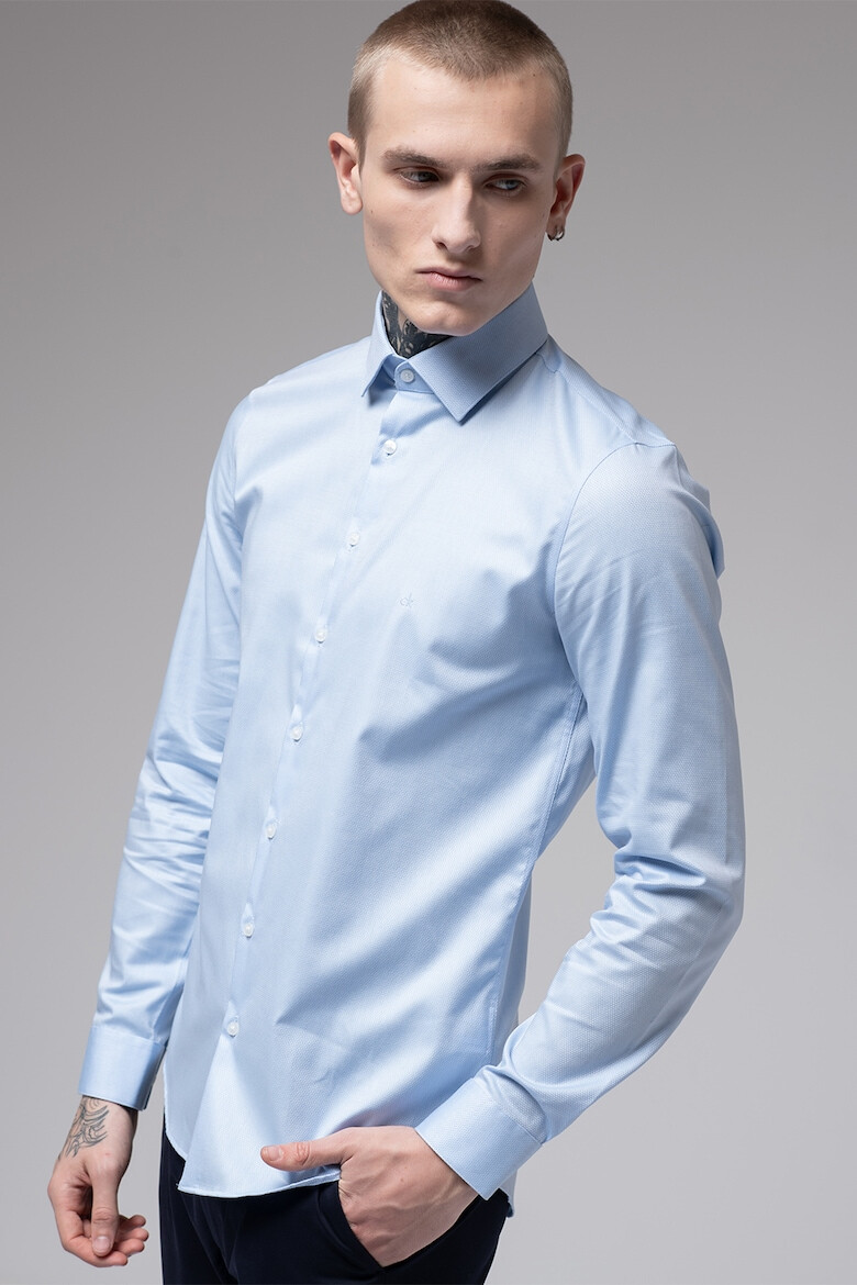 CALVIN KLEIN Слим памучна риза - Pepit.bg