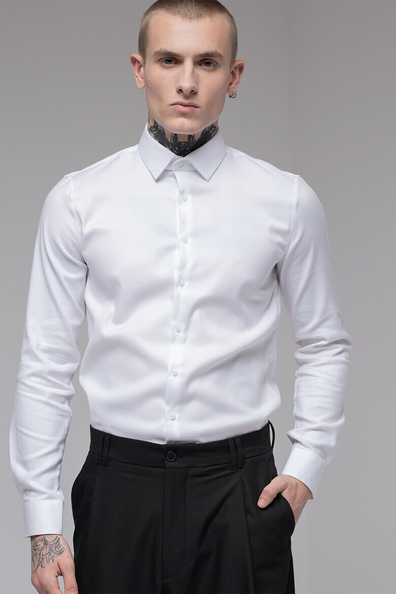 CALVIN KLEIN Слим памучна риза - Pepit.bg