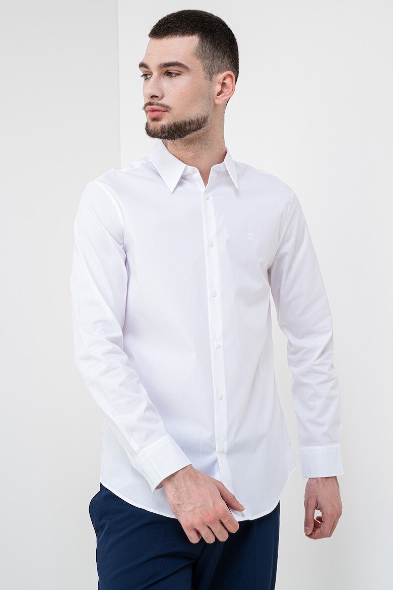 CALVIN KLEIN Слим риза - Бял - Pepit.bg