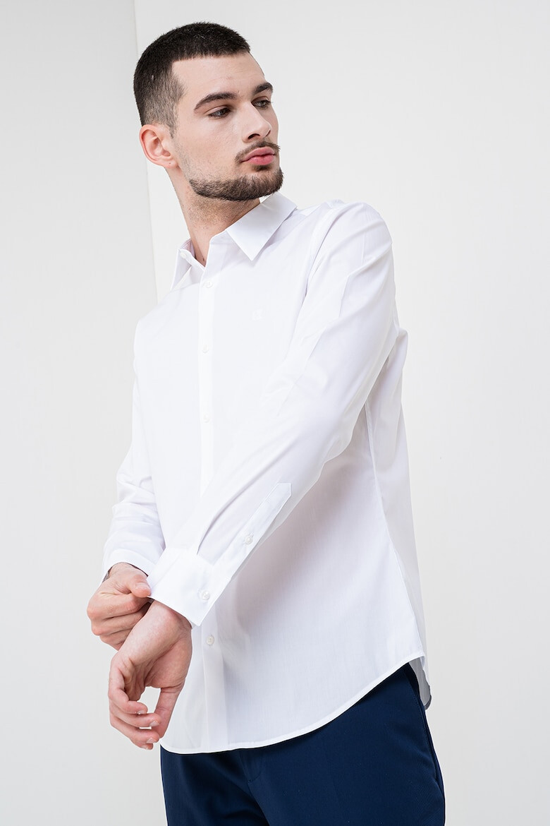 CALVIN KLEIN Слим риза - Бял - Pepit.bg