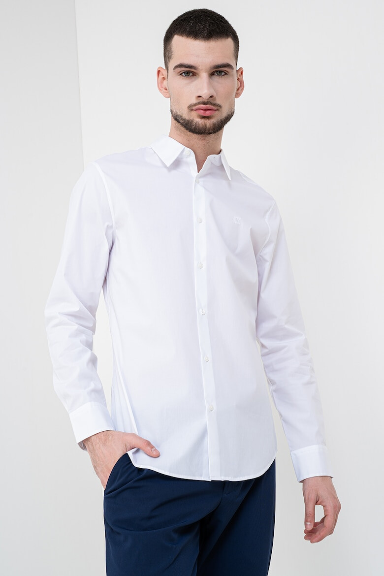 CALVIN KLEIN Слим риза - Бял - Pepit.bg