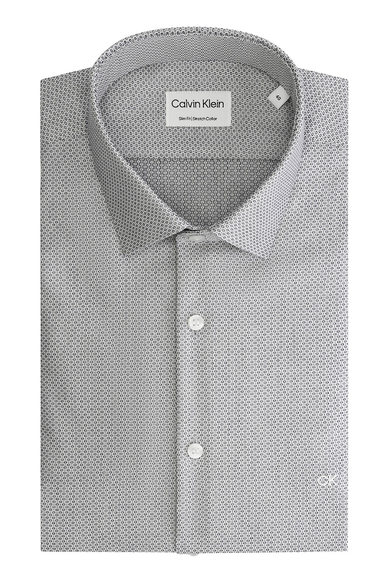CALVIN KLEIN Слим риза с десен - Pepit.bg
