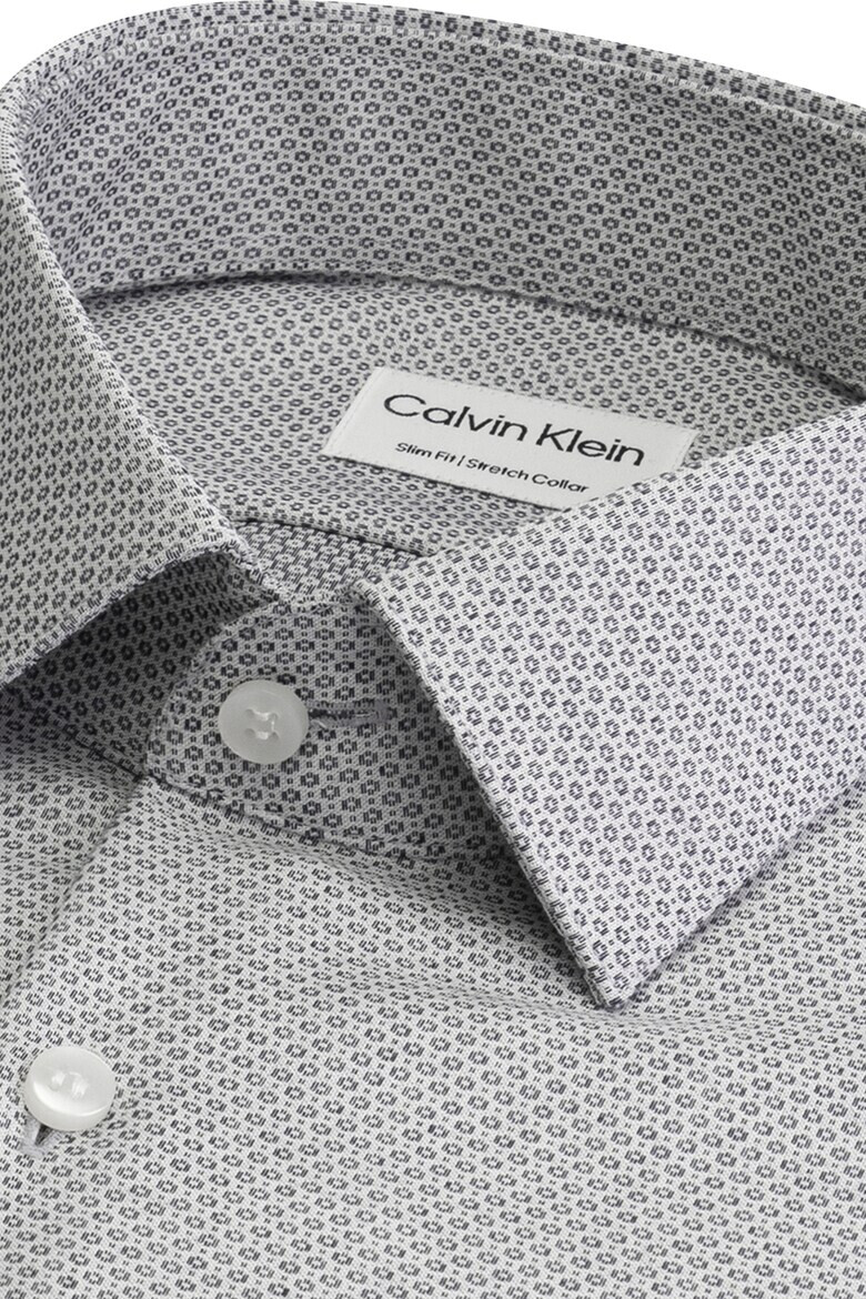 CALVIN KLEIN Слим риза с десен - Pepit.bg