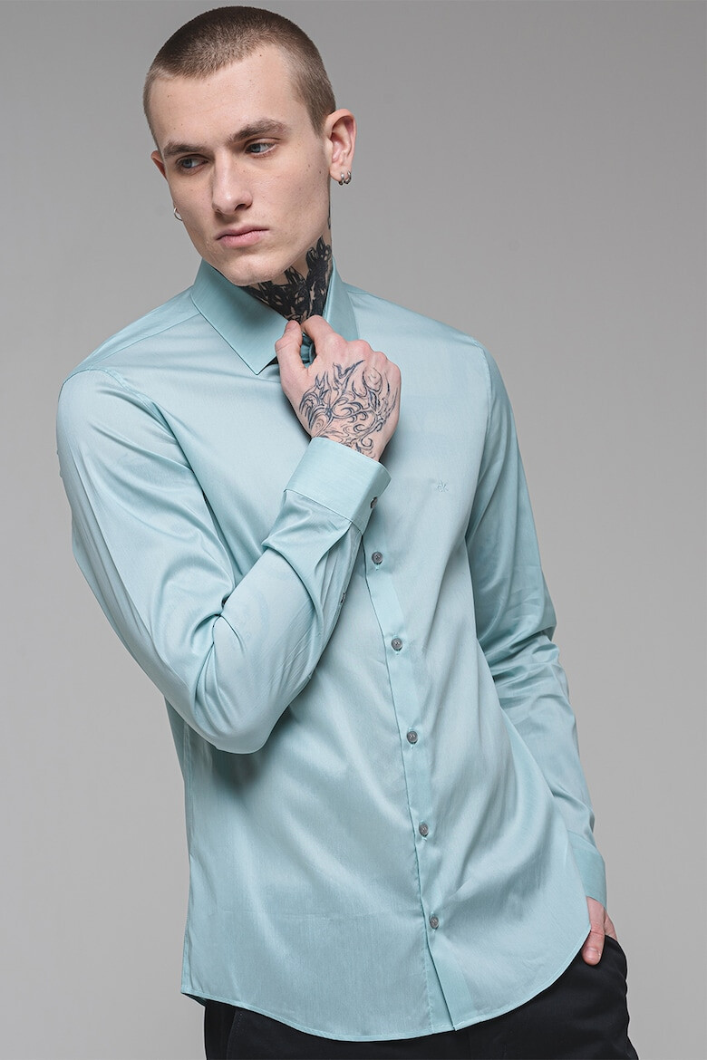 CALVIN KLEIN Слим риза с лиосел - Pepit.bg