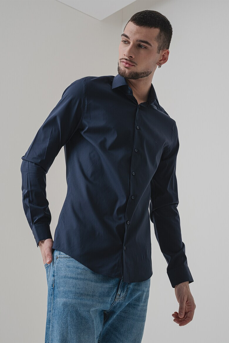 CALVIN KLEIN Слим риза с лиосел - Pepit.bg
