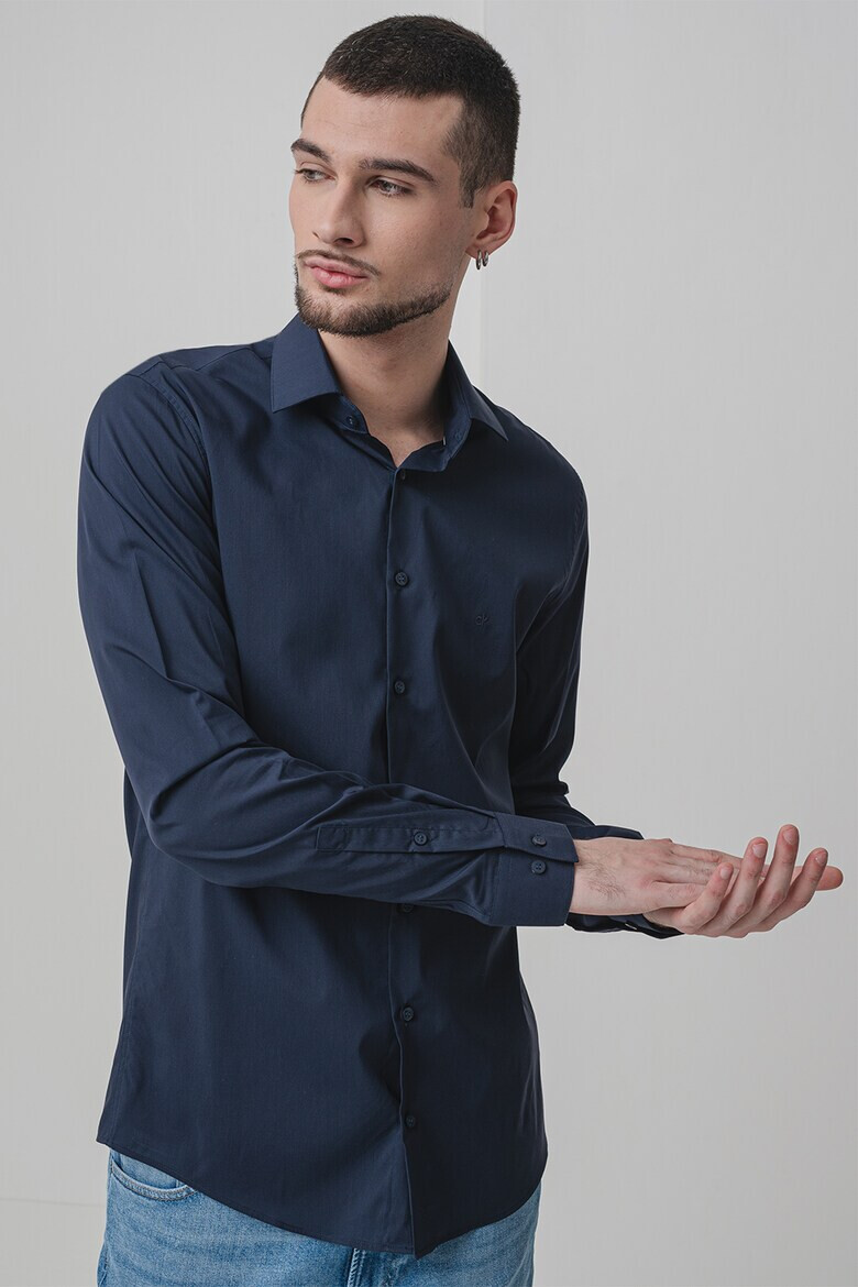 CALVIN KLEIN Слим риза с лиосел - Pepit.bg