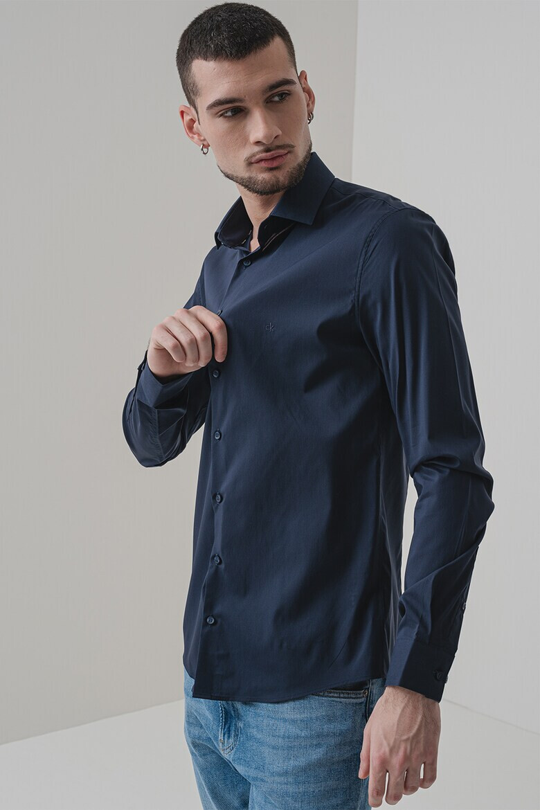 CALVIN KLEIN Слим риза с лиосел - Pepit.bg