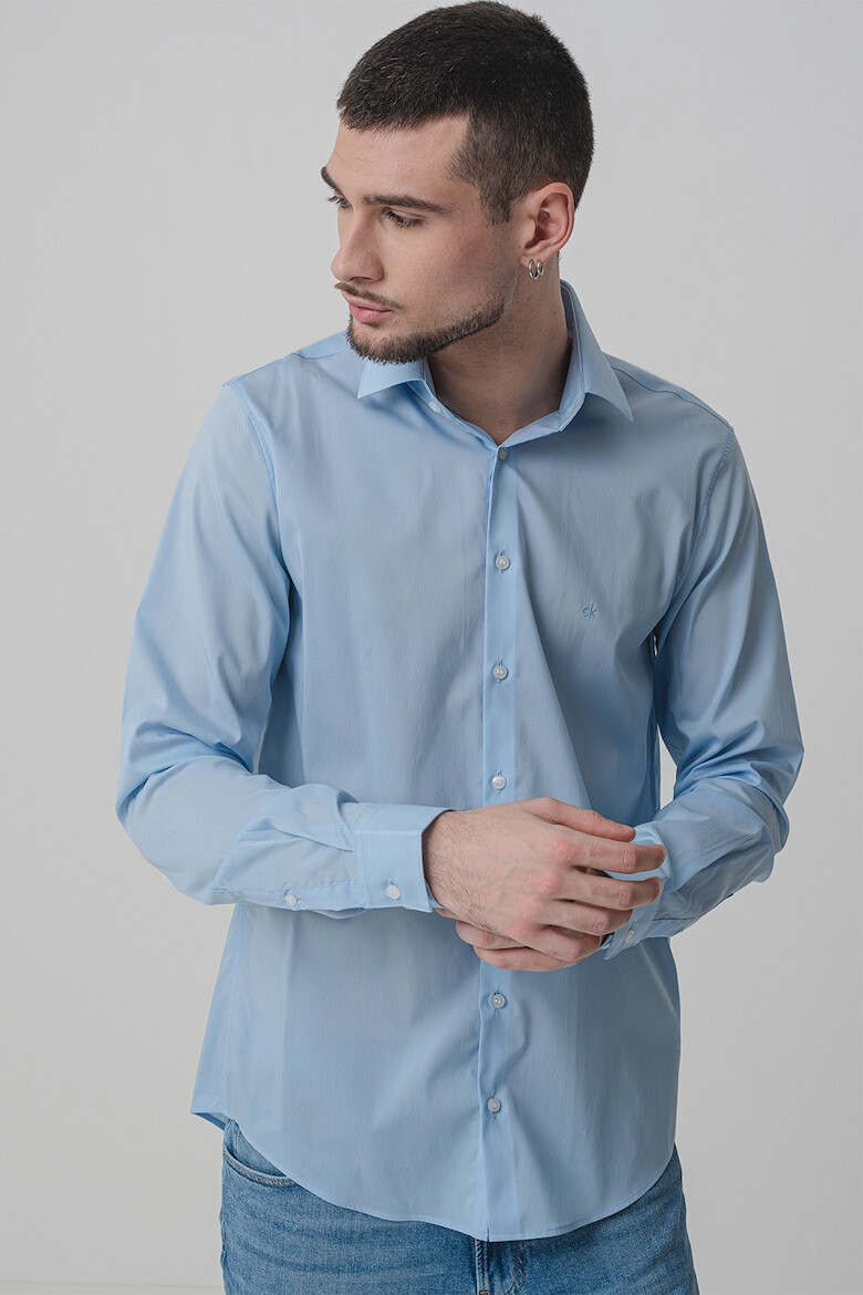 CALVIN KLEIN Слим риза с лиосел - Pepit.bg