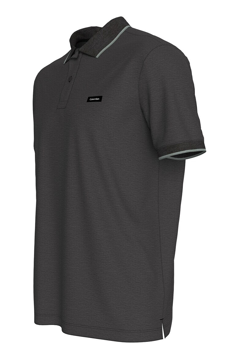 CALVIN KLEIN Слим тениска от пике с яка - Pepit.bg